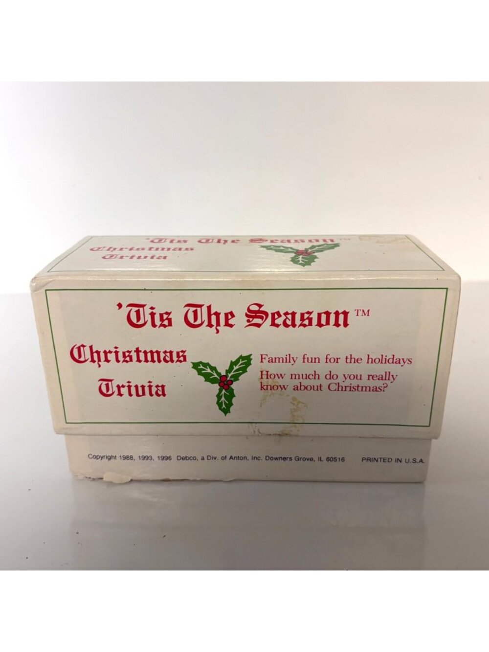 Tis The Season Christmas Trivia Game Family Fun Holiday Quiz Deck 1996 Debco VTG